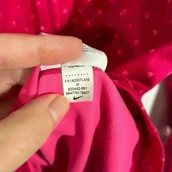 Nike Pro Dri Fit 1/2 zip reddish/dark pink with light pink accents. Size Medium. - Picture 10 of 11